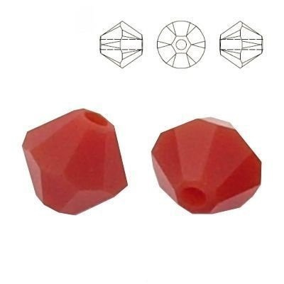 5328 MM 6 Swarovski XILION Bicone DARK RED CORAL Dark Red Coral