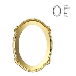 4122/S MM 8 Swarovski Oval Rivoli - Gold