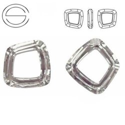 4437 MM 20 Swarovski Cosmic Square Crystal CAL