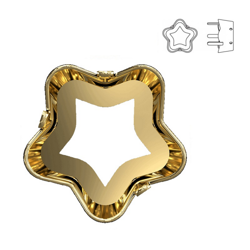 4744/S MM 10 Swarovski Flower - Brass