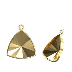 4799/J MM 14 Swarovski Triangle - setting - Gold