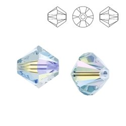 5328 MM 4 Swarovski XILION Bicone LIGHT AZORE AB 2x