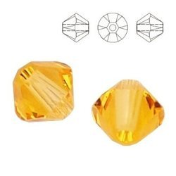 5328 MM 4 Swarovski XILION Bicone LIGHT TOPAZ