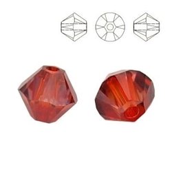 5328 MM 4 Swarovski XILION Bicone RED MAGMA REDM