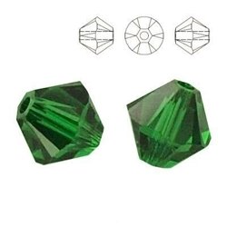 5328 MM 8 Swarovski XILION Bicone MEDIUM EMERALD