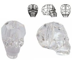 5750 MM 13 Swarovski Skull Bead CRYSTAL