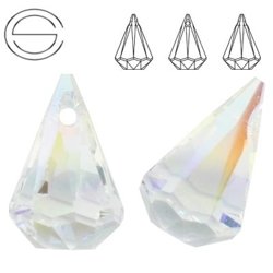 6022 MM 24 Swarovski Raindrop Crystal AB