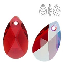 6106 MM 16 Swarovski Pear-shaped SCARLET SHIM