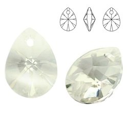 6128 MM 10 Swarovski Mini Pear SILVER SHADE SSHA