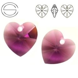 6228 MM 10 Swarovski Heart AMETHYST