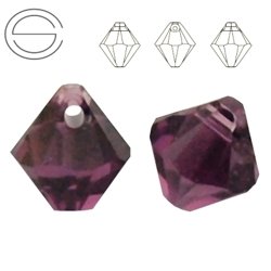 6328 MM 6 Swarovski XILION Bicone AMETHYST