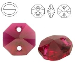 6404 MM 12 Swarovski Octagon RUBY