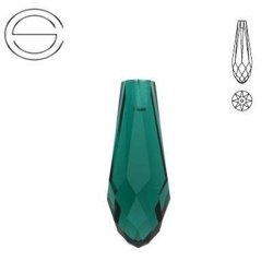 6530 MM 30 Swarovski Pure Drop EMERALD