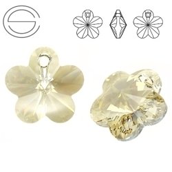 6744 MM 12 Swarovski Flower SILVER SHADE SSHA