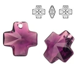 6866 MM 20 Swarovski Cross AMETHYST