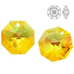 8115 MM 14 Swarovski Octagon LIGHT TOPAZ SHIM