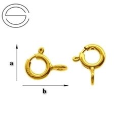 AMZ 5 TN FEDERING CLASP - 5 MM SILVER 925 GOLD PLATED