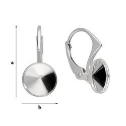 BA-74/8 Leverbacks for 1122 Rvoili 8mm (ss 39) - Earring Hooks - Sterling Silver 925 / gram