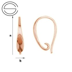 BORG-25 Open earwires Silver 925 ROSE GOLD