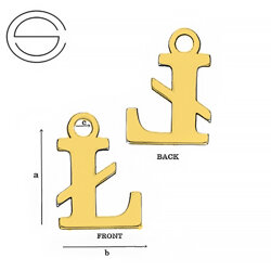 CL-213M "M" Pendant 10,3 x 12,9 mm Sterling Silver 925