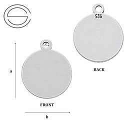 CL-272 CIRCLE PENDANT 7,0 x 6,0 mm Sterling Silver 925