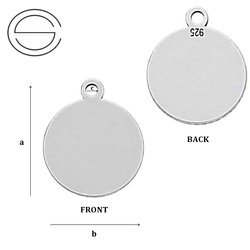 CL-276 Circle Pendant 14,0 mm Sterling Silver 925