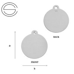 CL-278 Circle Pendant 18,0 mm Sterling Silver 925