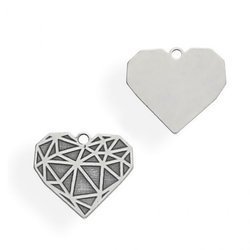 CL-305 Heart Pendant 8,5 x 10,0 mm Sterling Silver 925