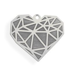 CL-308 HEART Pendant 22,1 x 25 mm Sterling Silver 925