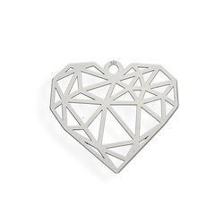 CL-309 HEART Pendant 13,2 x 15,0 mm Sterling Silver 925