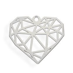 CL-311 HEART Pendant 22,2 x 25,0 mm Sterling Silver 925