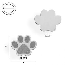 CL-314 PAW Plate 8,3 x 10,0 mm Sterling Silver 925