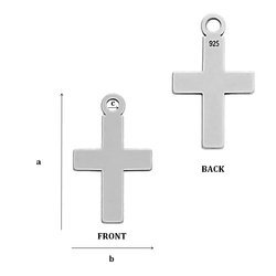 CL-358 CROSS Pendant 12,1 x 7,2 mm Sterling Silver 925