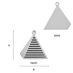 CL-371 PYRAMID Pendant Sterling Silver 925