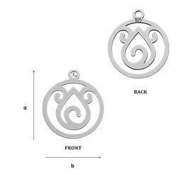 CL-375 Classical Element - AIR - Pendant 12,0 mm Sterling Silver 925