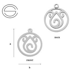 CL-375 Classical Element - AIR - Pendant 12,0 mm Sterling Silver 925