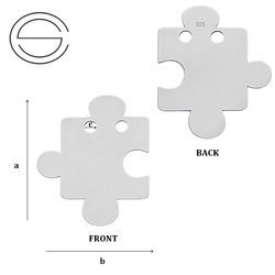 CL-400 PUZZLE Pendant 25,0 x 20,2 mm Sterling Silver 925