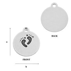 CL-407 Circle Pendant 12 mm Sterling Silver 925