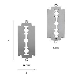 CL-449 RAZOR BLADE Pendant 29,4 mm Sterling Silver 925