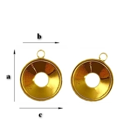 KKB-12 BAIL FOR RIVOLI 1122 12 MM silver 925 GOLD PLATED