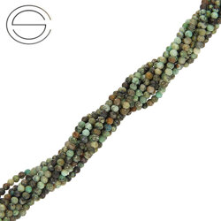 KN-RF-2,0 TRQ AFR Natural stone - round faceted - AFRICAN TURQUOISE - Strand