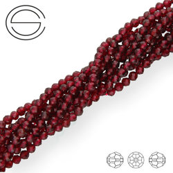 KN-RF-3,0 GAR Natural stone - round faceted - GARNET - Strand