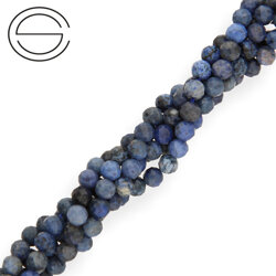 KN-RF-4,0 DUM Natural stone - round faceted - DUMORTIERITE - Strand