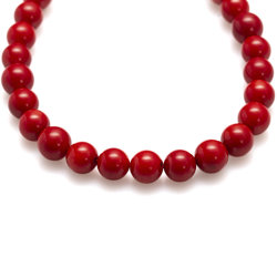 KN-RS-10,0 COR Natutal stone - round smooth - RED CORAL