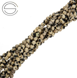 KN-RS-4,0 JAS DAL Natural stone - round smooth - DALMATIAN JASPER - Strand