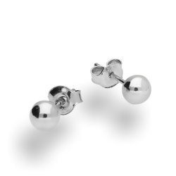 KSK-3 Silver earrings - ball studs 3mm 925