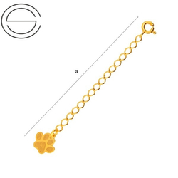 P-CL-315Z EXTENSION chain Silver 925 GOLD PLATED