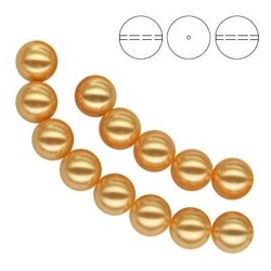 PRECIOSA 131-10-011 Round Pearl Maxima 6 mm GOLD 1 pkg. = 200 pcs.