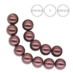 PRECIOSA 131-10-011 Round Pearl Maxima 6 mm LIGHT BURGUNDY 1 pkg. = 200 pcs.