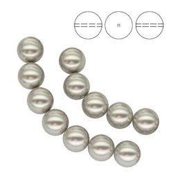 PRECIOSA 131-10-011 Round Pearl Maxima 8 mm LIGHT GREY 1 pkg. = 100 pcs.